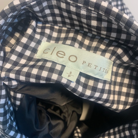 cleo Jackets & Coats Cleo Black White Checkered Pea Coat Poshmark